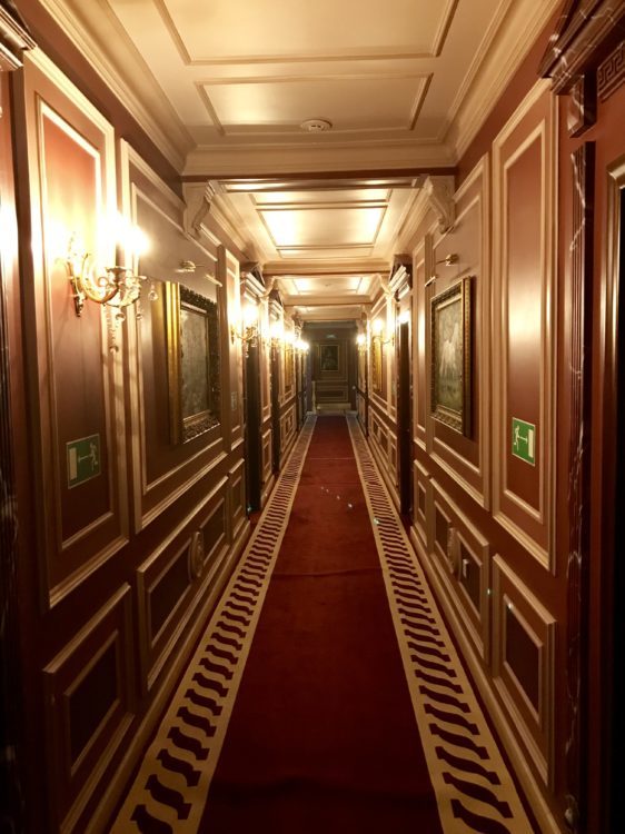 ウラジオストクの宮殿ホテル ヴィラ アルテ ホテル（ Villa Arte Hotel）の廊下