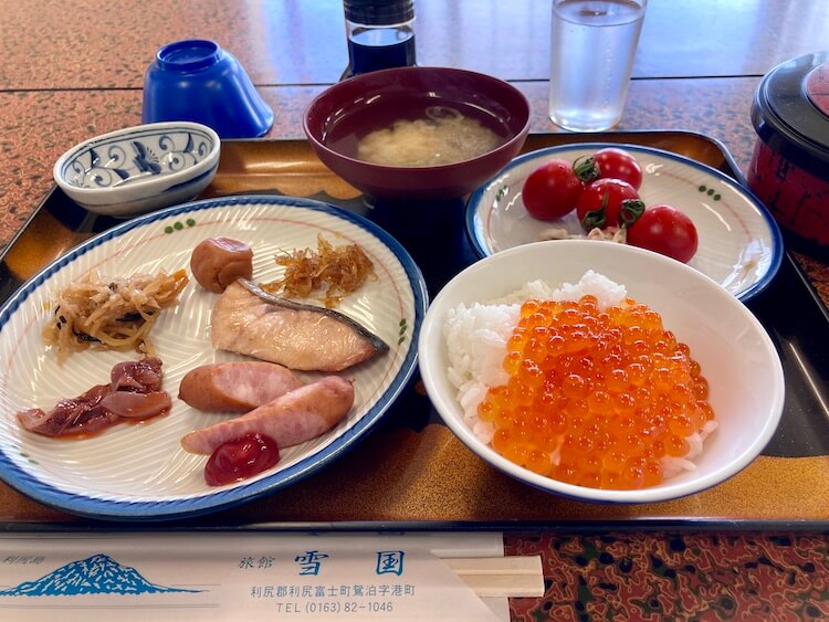 利尻島観光協会もおすすめの温泉と食事が評判の旅館雪国の朝食