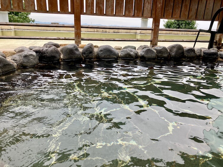 湯巡り日本一周Nバン車中泊47湯目 椿温泉こまつへの露天風呂