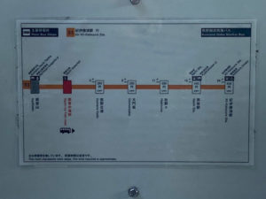 那智山・那智の滝前〜紀伊勝浦駅のバス路線図